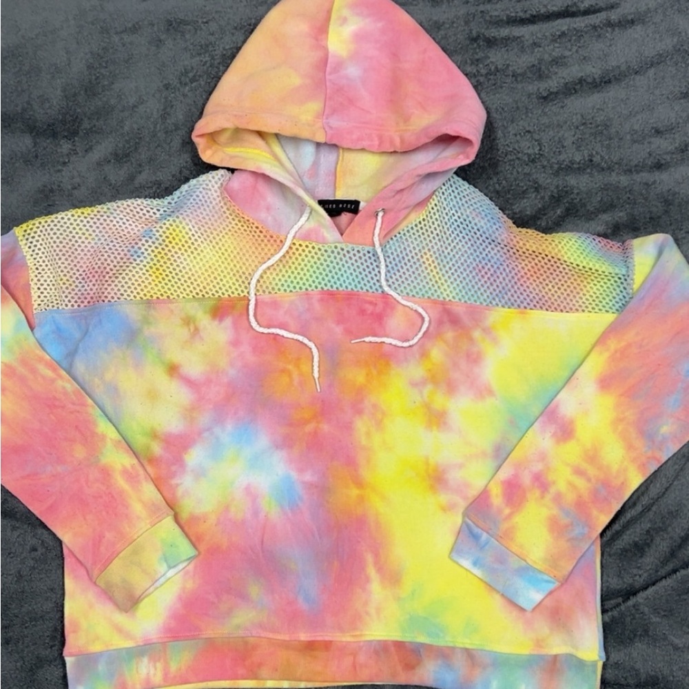 Women’s Colorful Tie-Dye Hoodie - size large